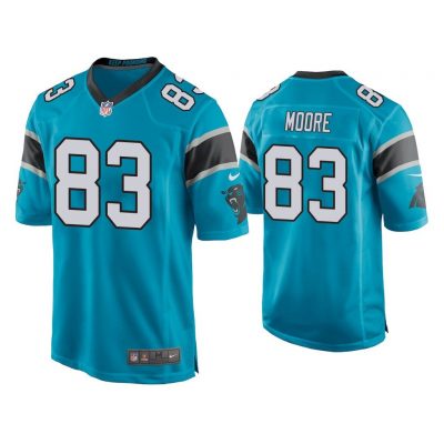 Men David Moore Carolina Panthers Blue Game Jersey