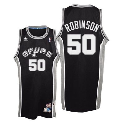 Men David Robinson #50 San Antonio Spurs Soul Hardwood Classics Black Jersey