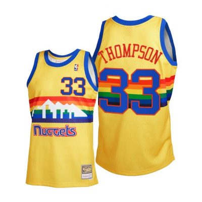 Men David Thompson Denver Nuggets Gold 2021 Reload 2.0 Jersey Throwback