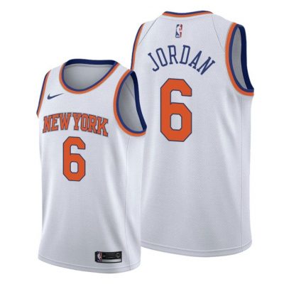 Men DeAndre Jordan New York Knicks #6 Knicks White Association Jersey