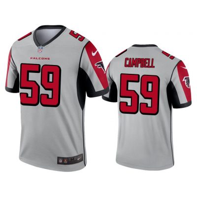 Men De'Vondre Campbell Atlanta Falcons Silver Inverted Legend Jersey
