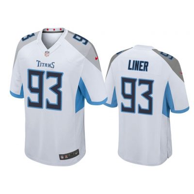 Men Dee Liner #93 Tennessee Titans White Game Jersey