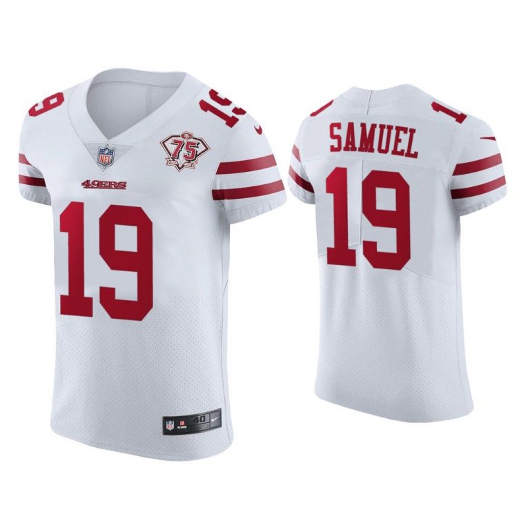 Men Deebo Samuel San Francisco 49ers White 75th Anniversary Jersey