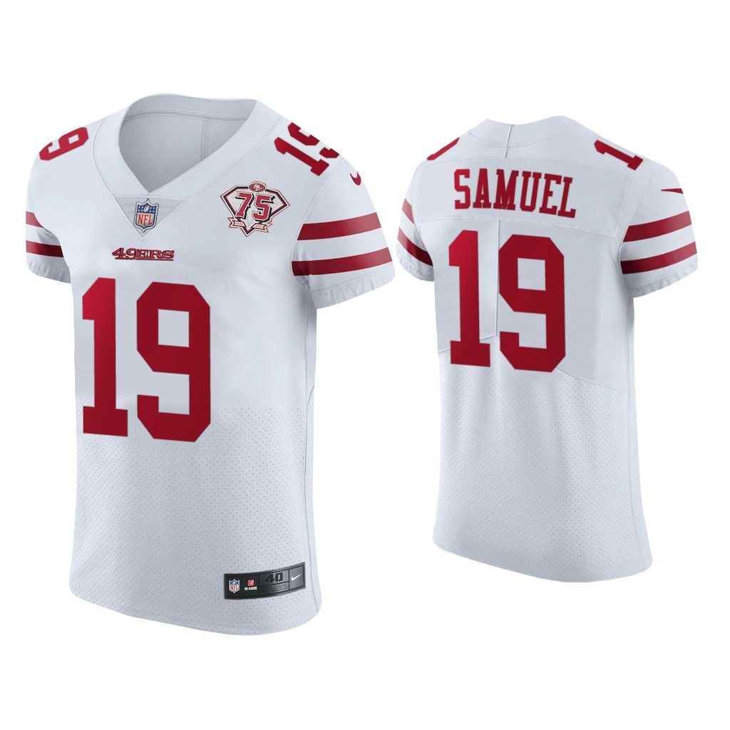 Men Deebo Samuel San Francisco 49ers White 75th Anniversary Jersey ...