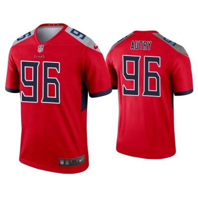 Men Denico Autry Tennessee Titans Red Inverted Legend Jersey