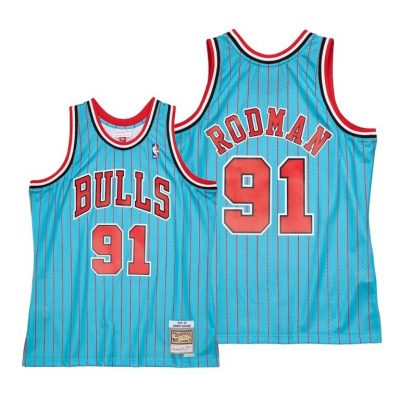 Men Dennis Rodman #91 Bulls Reload 2.0 Blue Jersey