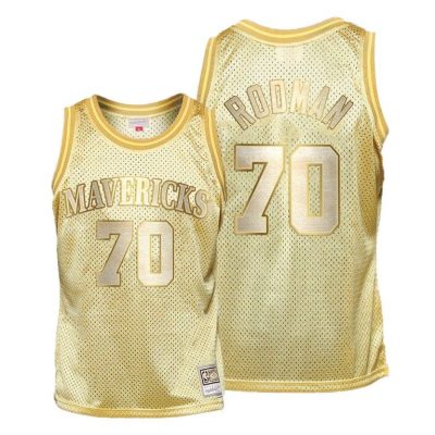 Men Dennis Rodman Dallas Mavericks Golden Midas SM HWC Limited Jersey