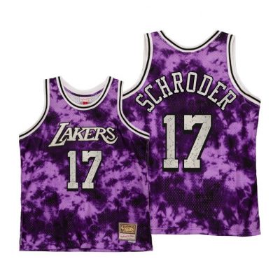 Men Dennis Schroder La Lakers #17 Galaxy Constellation Hardwood Classics Jersey