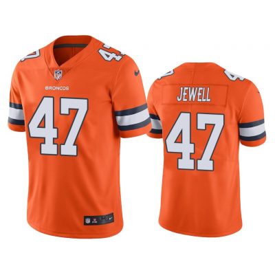 Men Denver Broncos Josey Jewell #47 Orange Color Rush Limited Jersey