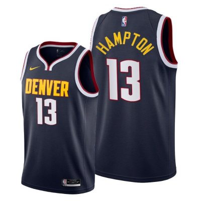 Men Denver Nuggets #13 RJ Hampton Navy 2020-21 Icon Jersey