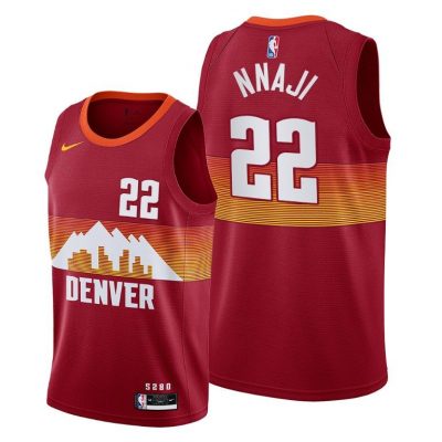 Men Denver Nuggets #22 Zeke Nnaji Orange 2020-21 City Edition Jersey 2020 NBA Draft