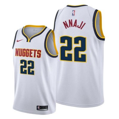 Men Denver Nuggets #22 Zeke Nnaji White 2020-21 Association Jersey 2020 NBA Draft