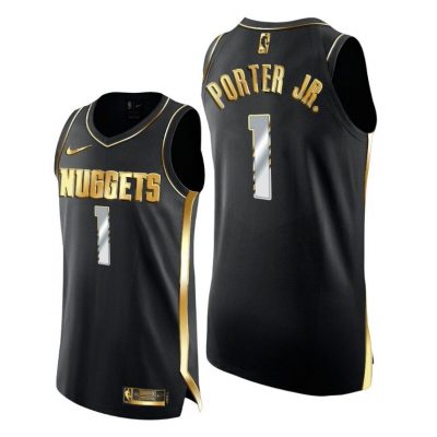Men Denver Nuggets Michael Porter Jr. Golden Limited Edition Black Jersey 2020-21