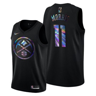 Men Denver Nuggets Monte Morris Iridescent HWC Collection Black 2021 Limited Jersey