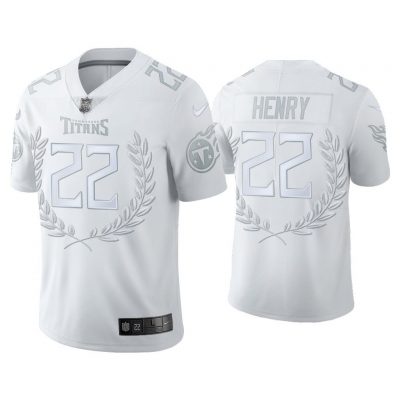 Men Derrick Henry Tennessee Titans White Platinum Limited Jersey