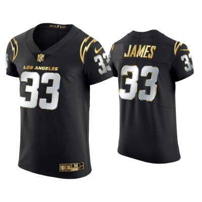 Men Derwin James Los Angeles Chargers Black Golden Edition Elite Jersey