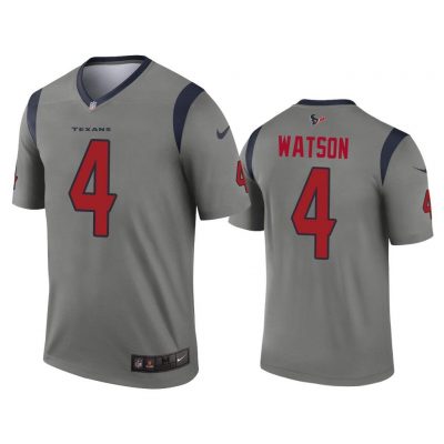 Men Deshaun Watson Houston Texans Gray Inverted Legend Jersey