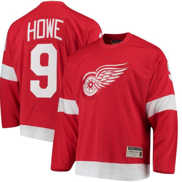 Men Detroit Red Wings Gordie Howe CCM Red Heroes of Hockey Throwback Jersey