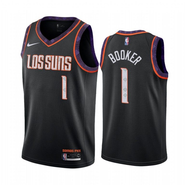 Men Devin Booker Phoenix Suns #1 Black 2019-20 City Jersey