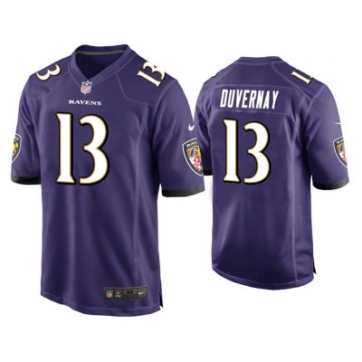 Men Devin Duvernay Baltimore Ravens Purple Game Jersey