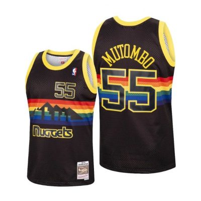 Men Dikembe Mutombo Denver Nuggets Classic Reload Black Jersey