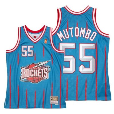 Men Dikembe Mutombo Houston Rockets Reload 2.0 Blue Jersey