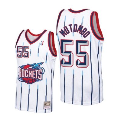 Men Dikembe Mutombo Rockets #55 Hardwood Classics Throwback 90S Jersey