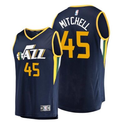 Men Donovan Mitchell Utah Jazz #45 Navy Icon Replica Jersey