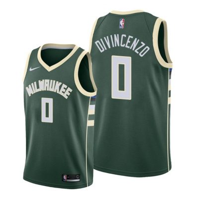 Men Donte DiVincenzo Milwaukee Bucks #0 Green Icon Jersey