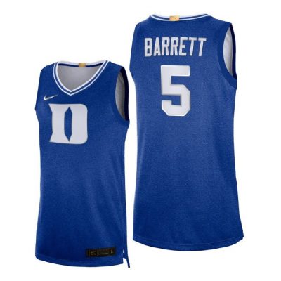 Men Duke Blue Devils RJ Barrett #5 Royal 100th Anniversary Rivalry Limited Jersey