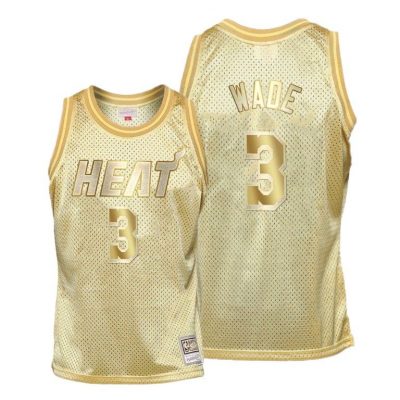 Men Dwyane Wade Miami Heat Golden Midas SM HWC Limited Jersey