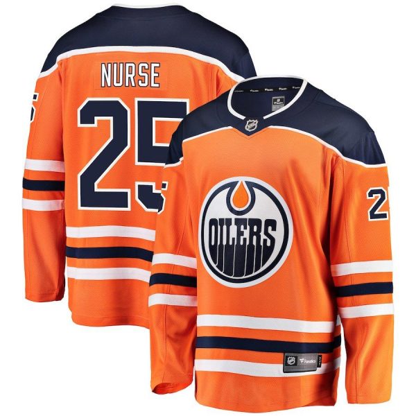 Men Edmonton Oilers Darnell Nurse Orange Breakaway Player Jersey