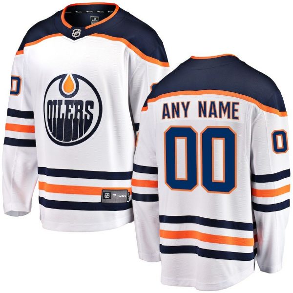 Men Edmonton Oilers Orange Home Breakaway Custom Jersey