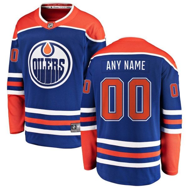 Men Edmonton Oilers Royal Alternate Breakaway Custom Jersey