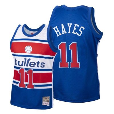 Men Elvin Hayes Washington Bullets Hardwood Classics Blue Jersey