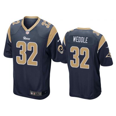 Men Eric Weddle Los Angeles Rams Navy Game Jersey