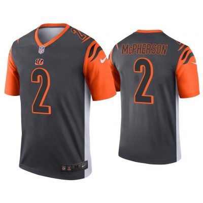 Men Evan McPherson Cincinnati Bengals Silver Inverted Legend Jersey