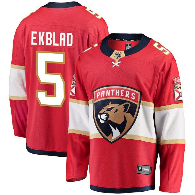 Men Florida Panthers Aaron Ekblad Red Breakaway Player Jersey