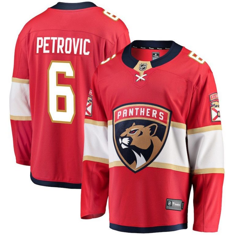 Men Florida Panthers Alexander Petrovic Red Breakaway Jersey