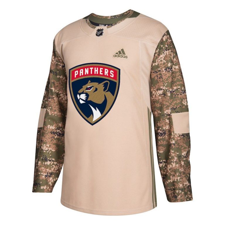 Men Florida Panthers Camo Veterans Day Practice Jersey