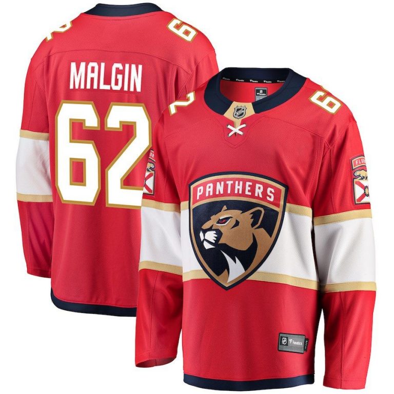 Men Florida Panthers Denis Malgin Red Breakaway Jersey