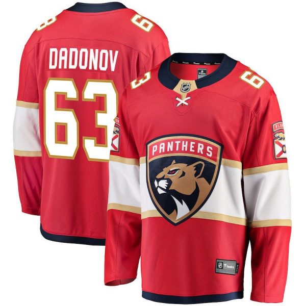 Men Florida Panthers Evgenii Dadonov Red Breakaway Jersey