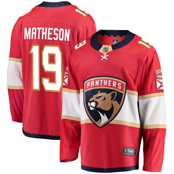Men Florida Panthers Mike Matheson Red Breakaway Jersey