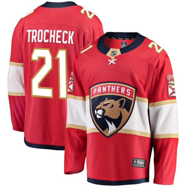Men Florida Panthers Vincent Trocheck Red Breakaway Jersey