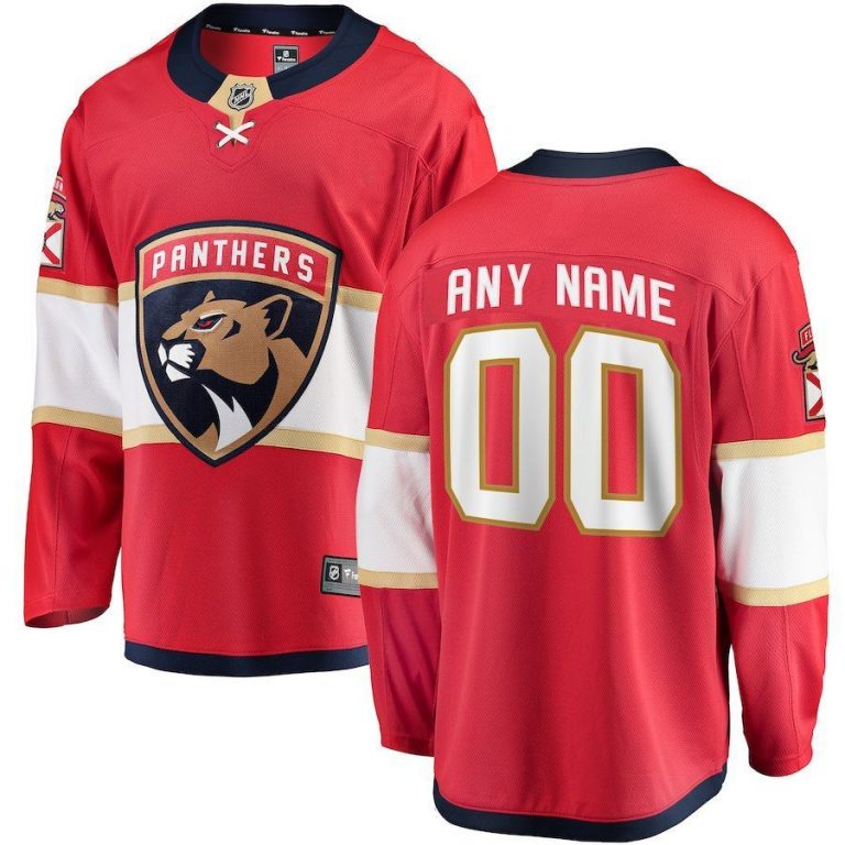 Men Florida Panthers White Away Breakaway Custom Jersey