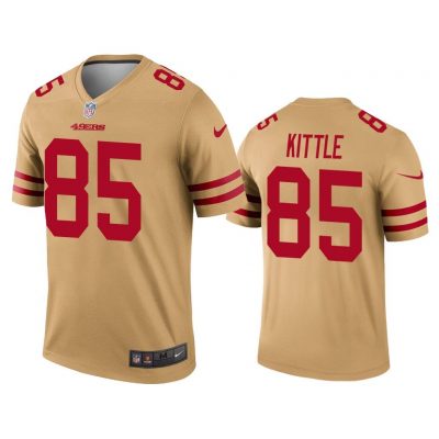Men George Kittle San Francisco 49ers Gold Inverted Legend Jersey