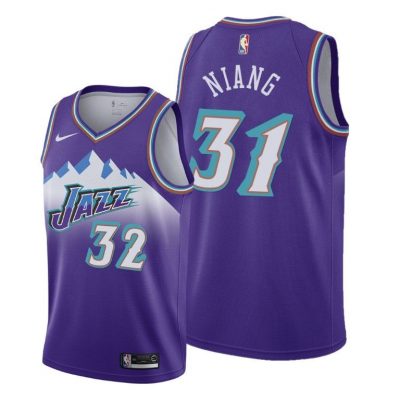 Men Georges Niang Utah Jazz 2019-20 Hardwood Classics Purple Jersey