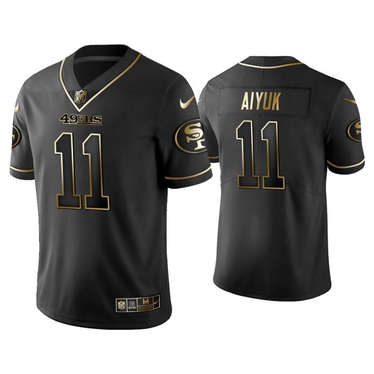 Men Golden Edition Vapor Limited 49ers Brandon Aiyuk Black Jersey