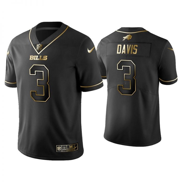 Men Golden Edition Vapor Limited Bills Gabriel Davis Black Jersey