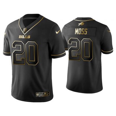 Men Golden Edition Vapor Limited Bills Zack Moss Black Jersey